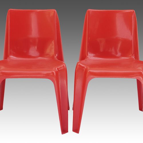 Bofinger - Paar Stühle Paire de chaises empilables "BA 1171 (Bofinger)", dessiné&hellip;