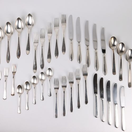 Restbesteck large rest of cutlery, consisting of: 15 pieces, WMF, silver plated &hellip;