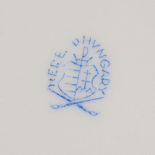 Herend - Deckeldose marque bleue, forme rectangulaire, décor Victoria, décor de &hellip;