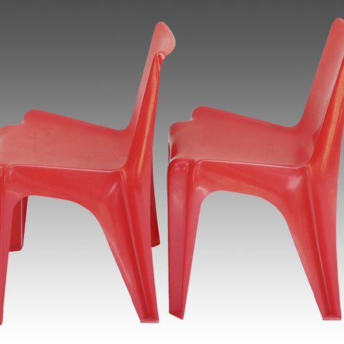 Bofinger - Paar Stühle Paire de chaises empilables "BA 1171 (Bofinger)", dessiné&hellip;