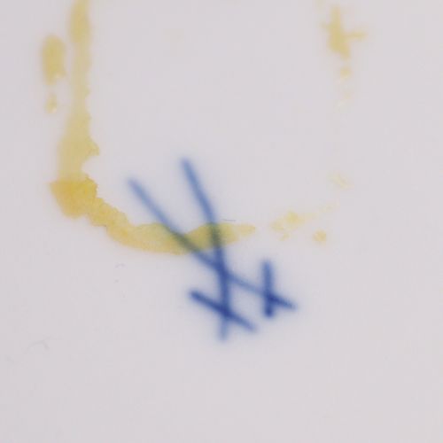 Meissen - Drei Schalen 1 x coupe à présenter, marque d'épée bleue, forme "Wellen&hellip;