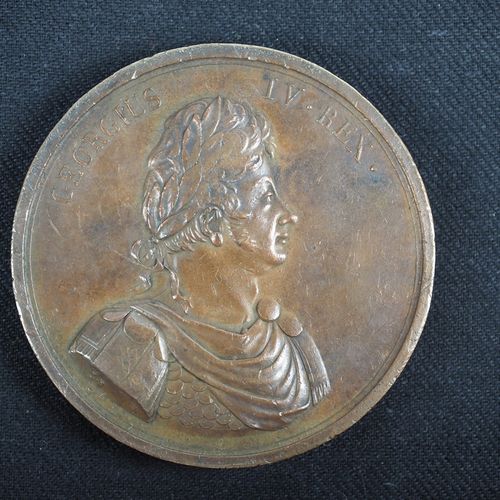Null 
Großbritannien: Bronze-Medaille auf König Georg IV. 1823. 
Avers mit Insch&hellip;