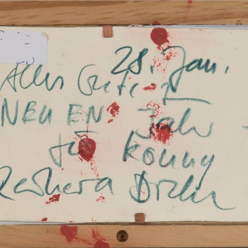 Null 
Dickel, Reinhard (1951 - 2018)
Framed postcard with dedication. Framed beh&hellip;