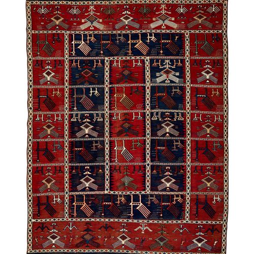 A RARE LATE 19TH / EARLY 20TH CENTURY PERSIAN SHASSAVAN KILLIM RUG 罕见的19世纪末/20世纪&hellip;
