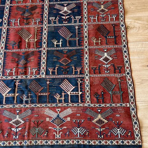 A RARE LATE 19TH / EARLY 20TH CENTURY PERSIAN SHASSAVAN KILLIM RUG Seltener PERS&hellip;