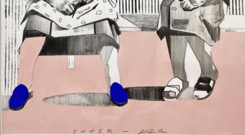Enaer ENAER, Hors Ligne 2, 2021, Acrylique et mine de plomb sur papier, 65 x 50 &hellip;