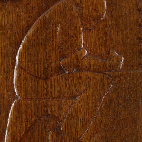 Deurpaneel, Jansen van Galen Driekus A very rare and unique carved oak door pane&hellip;