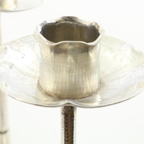 2 zilveren eenlichts kandelaars F.Zwollo Coppia di candelieri in argento a una l&hellip;