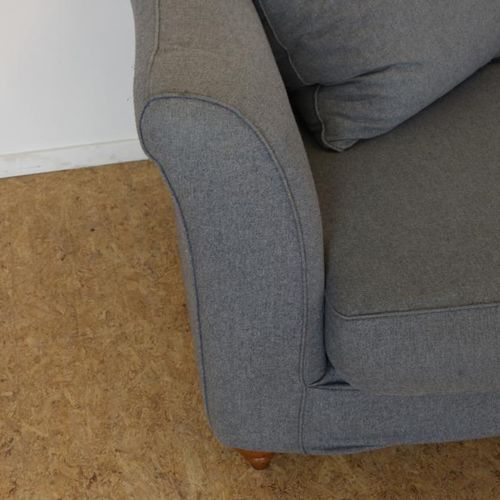 Bank met grijs gemeleerde stof 4-Sitzer-Sofa mit hellgrauem Melange-Stoffbezug a&hellip;