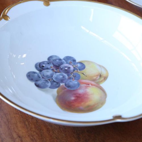 Porseleinen fruitbordjes Vaisselle en porcelaine décorée de fruits, Thomas Bavar&hellip;