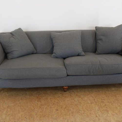 Bank met grijs gemeleerde stof 4 seater sofa with light gray melange fabric upho&hellip;