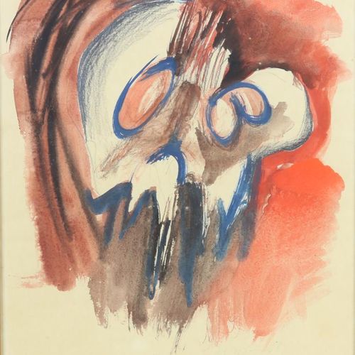 Aquarel, onduid ges. 1968 Unknown, signed and dated l.R. Composition, mixed medi&hellip;