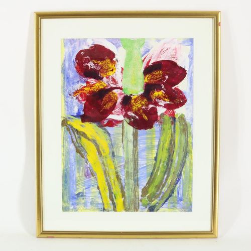 Onbekend, Amaryllis UNKNOWN, SIGNED AND DATED L.L. Amaryllis, 2003, mixed media &hellip;