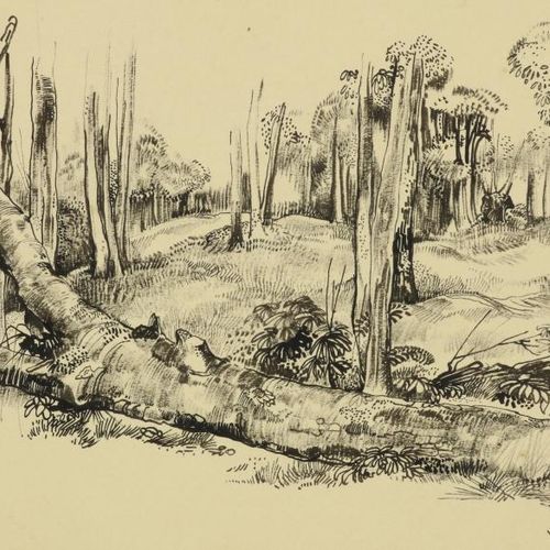 Berg van den Willem, landschap BERG VAN DEN WILLEM HENDRIK (1886-1970), sig. Und&hellip;