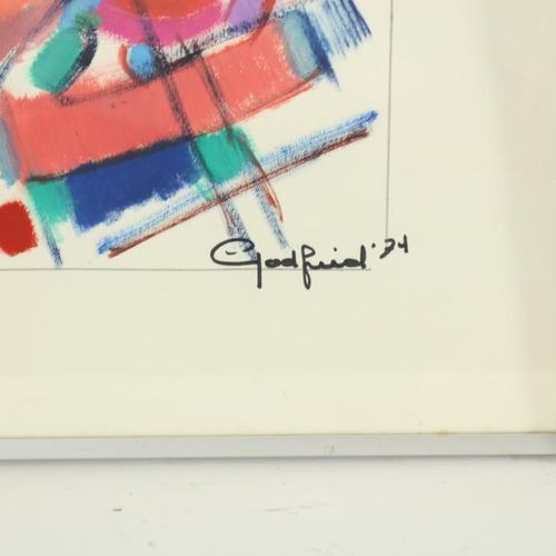 Godfried Pieters, 2 werken PIETERS, GODFRIED (1936)，签名并注明日期，左上角 构图，纸上混合材料，高49厘米，&hellip;