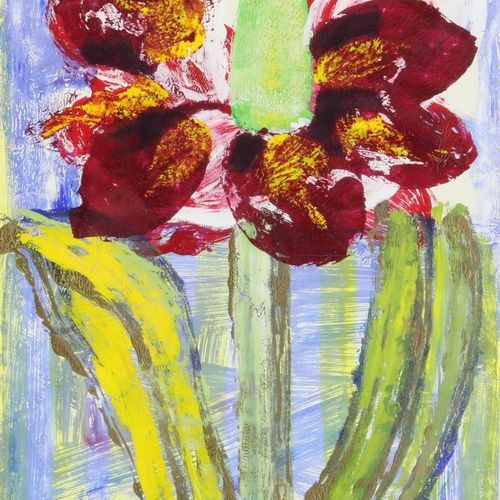Onbekend, Amaryllis UNKNOWN, SIGNED AND DATED L.L. Amaryllis, 2003, mixed media &hellip;