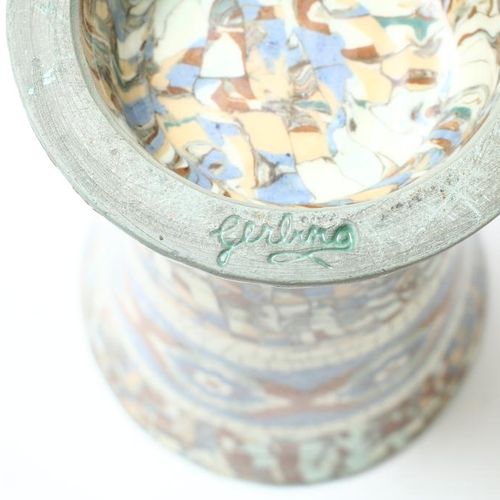 Lot van 8 Gerbino vazen Lot de 5 vases en mosaïque de poterie, jarre avec couver&hellip;