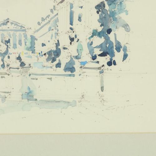 Spijker, Piet. Place de la Concorde SPIJKER PIET (1905-1972)，签名左上角，协和广场，水彩画34 x &hellip;