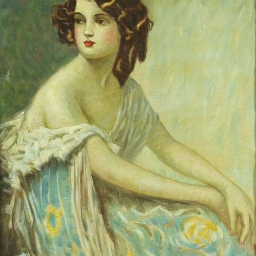 Mark, Louis. Portret van dame MARK LOUIS (1867-1942), signed l.R., Portrait of a&hellip;