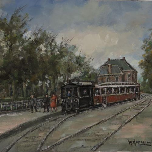 Kranenburg, Hendrik. Gooische tram KRANENBURG HENDRIK CORNELIS (1917-1997), sig.&hellip;