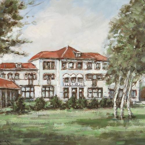 Kranenburg, Hendrik. KRANENBURG HENDRIK CORNELIS (1917-1997)，左手签名，别墅，布面油画48 x 68&hellip;