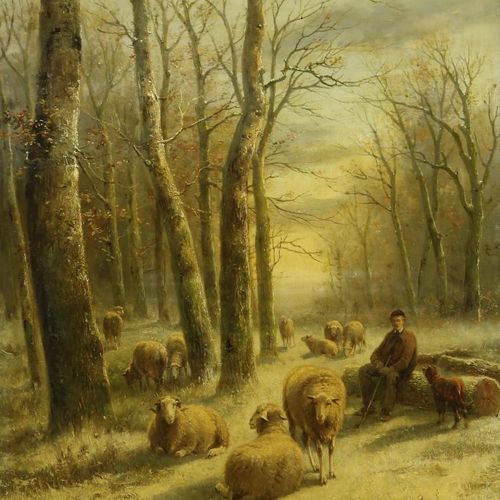 Mauve Anton, winterlandschap Mauve Anton (1838-1888), sig. V.L. Schaf und Hirte &hellip;