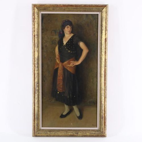 Goedhart, Jan. Portret GOODHART JAN (1893-1975), signé à gauche, Portrait de dam&hellip;
