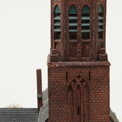 Schaalmodel: Johanneskerk Laren 拉伦教堂的比例模型，高54厘米。拉伦的圣约翰教堂的比例模型，高54厘米。