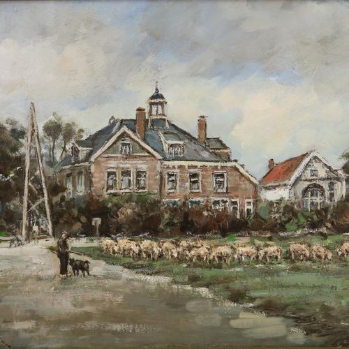 Kranenburg, Hendrik. KRANENBURG HENDRIK CORNELIS (1917-1997)，左手签名，邮局，布面油画48 x 67&hellip;