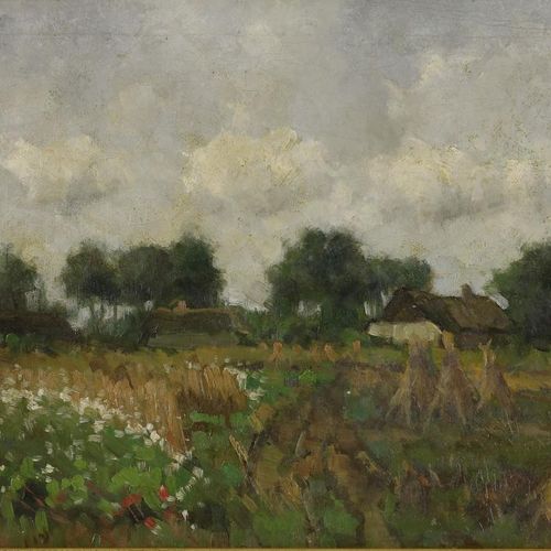 Knikker, Aris. Lanschap met hooischelven 克尼克尔-阿里斯(1887-1962)，左手签名，风景，面板30x42厘米。K&hellip;
