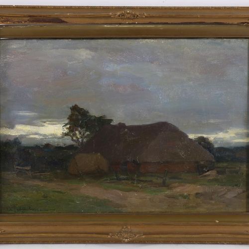 Schulman, David. Boederij te Laren 舒尔曼-戴维（1881-1966），左手签名，荷兰风景，布面油画38 x 45厘米。SCH&hellip;
