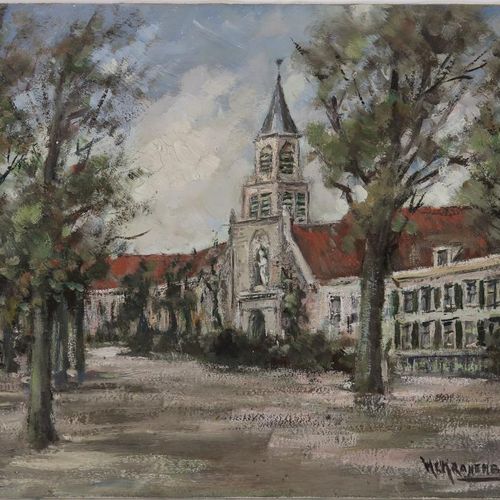 Kranenburg, Hendrik. Kerkje KRANENBURG HENDRIK CORNELIS (1917-1997), sig. L.R., &hellip;