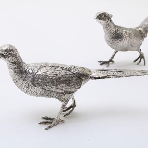 Stel zilveren tafelstukken, fazant Set silver table pieces, pheasantSet of silve&hellip;