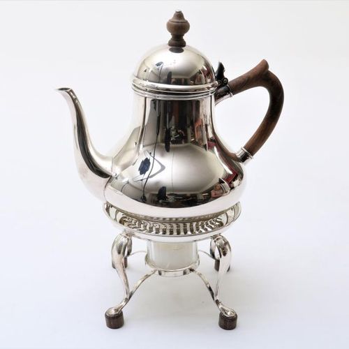 Zilveren comfoor en theepot A dutch silver tea can and comfoor, 925/000, Kon. Va&hellip;