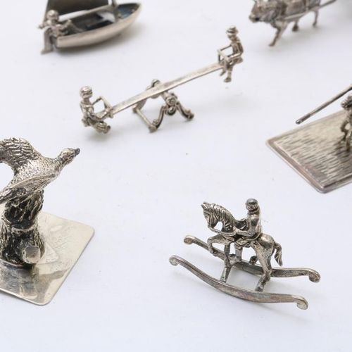 Lot met 10 zilveren miniaturen Lot assorti de miniatures hollandaises, poids bru&hellip;