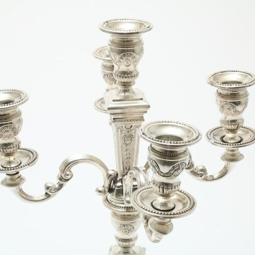 Stel zilveren 5 lichts kandelaren VK Par de candelabros de plata de 5 luces VKPa&hellip;