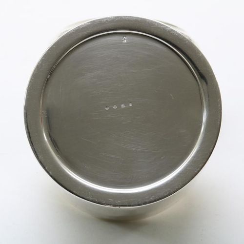 Zilveren trommel, diam.9.5 cm. Una scatola d'argento, diam. 9,5 cm, 925/000, pes&hellip;