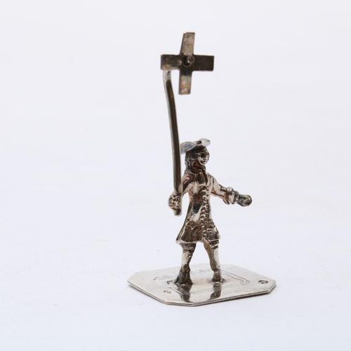 Zilveren miniatuur man molen, Strant II Miniature hollandaise en argent représen&hellip;