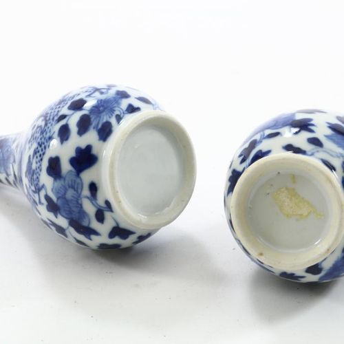 Miniatuur kaststel Ensemble de 3 vases miniatures Kangxi en porcelaine avec couv&hellip;