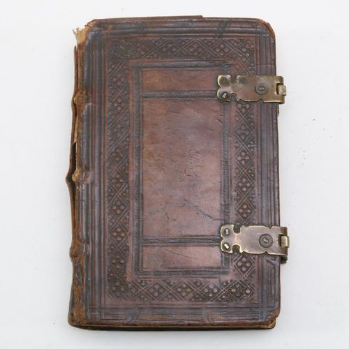 17e eeuws boekje Judaica 4 vasten dagen 17th. Century book Judaica, stamped leat&hellip;