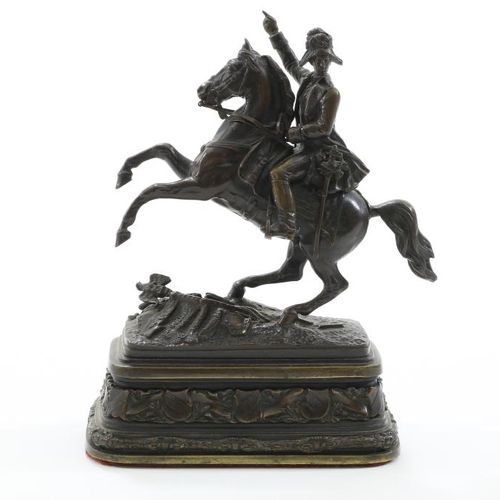 Duke Wellington op paard, brons 威灵顿公爵骑着马，青铜雕塑，没有签名，约1900年，高18.5厘米。威灵顿公爵骑马的青铜雕塑，无&hellip;