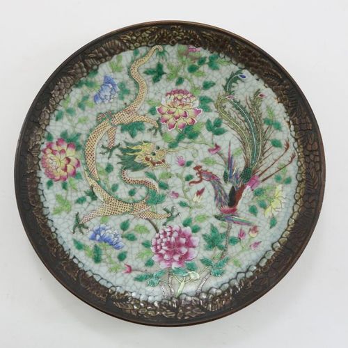 Porseleinen Nanking schotel, Z-China Chargeur de dragon de Nankin en porcelaine &hellip;