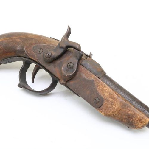 Percussie geweer met houten kolf Parts wooden and iron defense Pocket pistol, Fr&hellip;