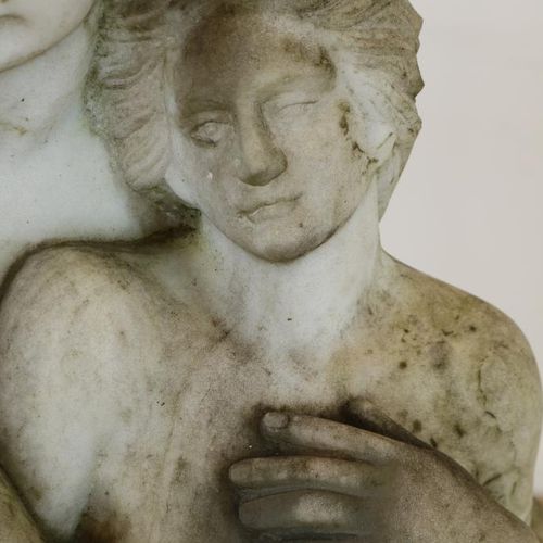 Marmeren sculptuur Sculpture en marbre de DAedalus et Icare, h. 123 cm. (ailes b&hellip;