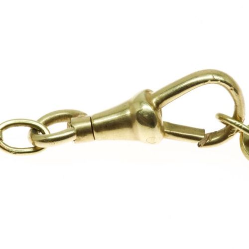 Geelgouden collier met hanger Un collier en or jaune avec oendant, l. 66cm., poi&hellip;