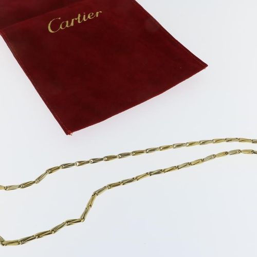 CARTIER, bicolor vintage collier CARTIER, a yello golden necklace, l. 46 cm. Alo&hellip;