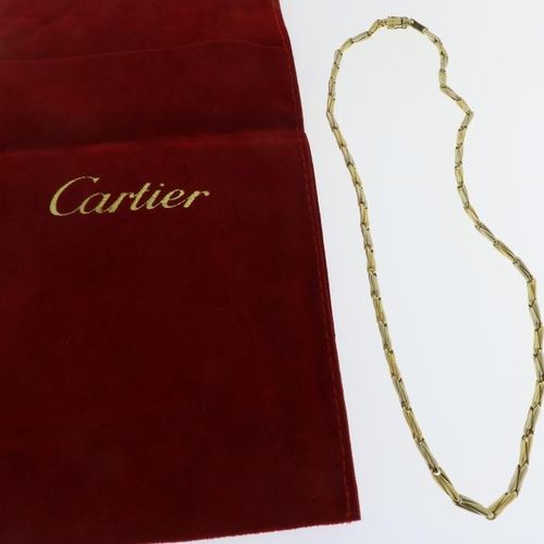 CARTIER, bicolor vintage collier CARTIER, un collier doré jaune, l. 46 cm. Aloy &hellip;