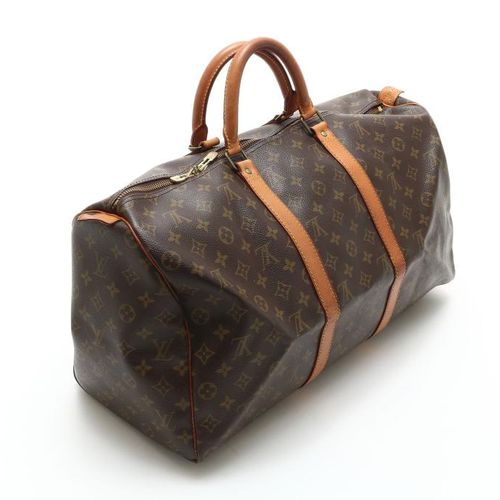 Louis Vuitton, Keepall 50 weekendtas 路易威登Keepall50旅行袋，Monogram涂层帆布，带皮革，28 x 50 x&hellip;