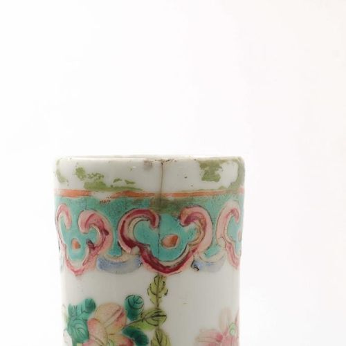 Porseleinen vaas met vogeldecor, China Vase en porcelaine décoré de fleurs et d'&hellip;