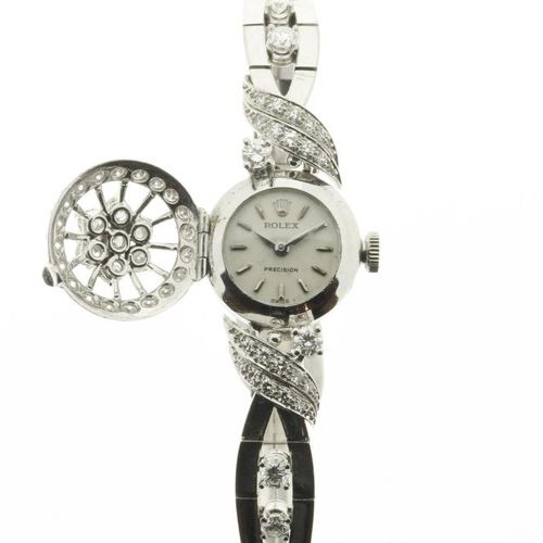 ROLEX, platina uurwerk Orologio da donna ROLEX, con bracciale e coperchio in pla&hellip;